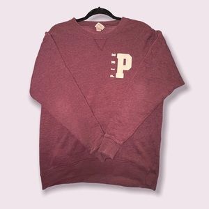 Victoria’s Secret PINK Burgundy Basic Pullover Sweatshirt Size XS